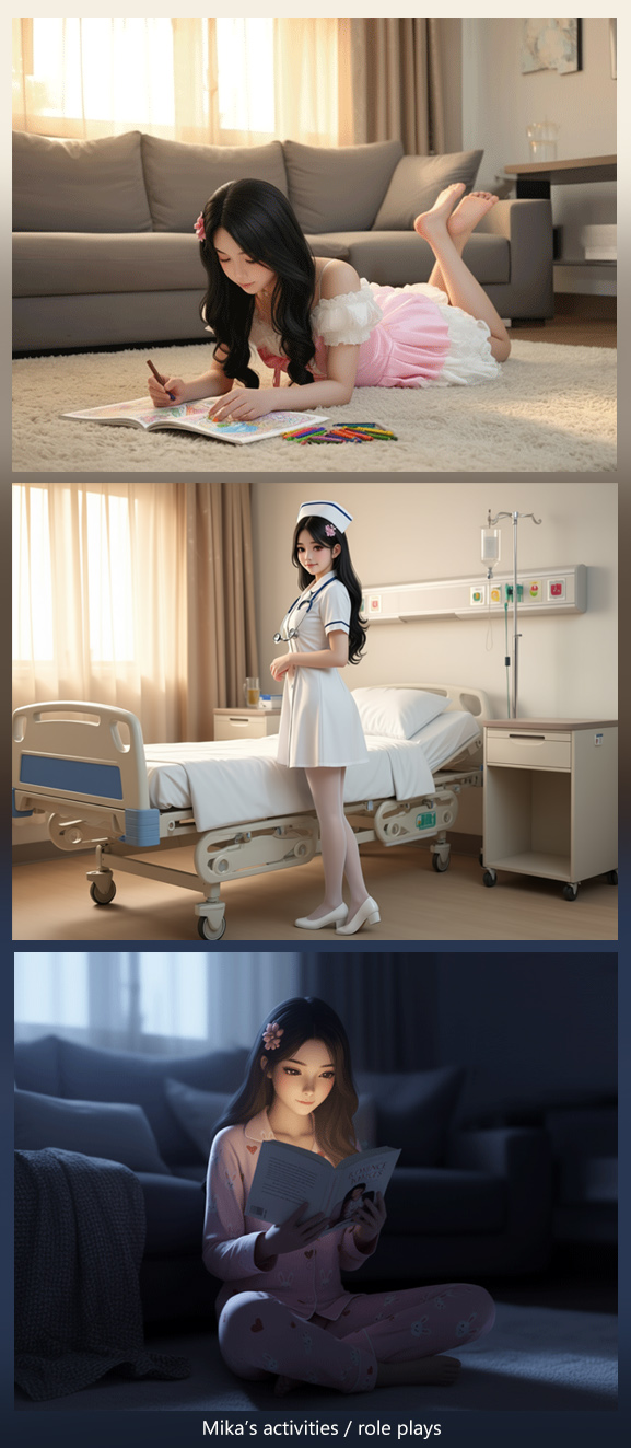 Mika's day/night cycle